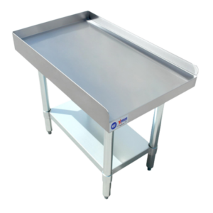 30″ x 15″ Stainless Steel Equipment Stand with Galvanized Undershelf and Legs