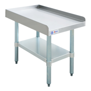 30″ x 18″ Stainless Steel Equipment Stand with Galvanized Undershelf and Legs