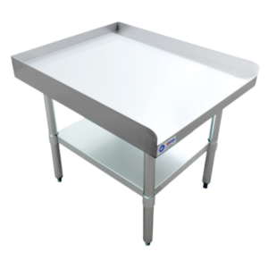 30″ x 24″ Stainless Steel Equipment Stand with Galvanized Undershelf and Legs
