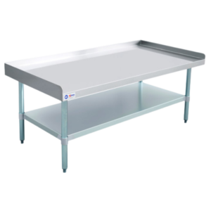 30″ x 60″ Stainless Steel Equipment Stand with Galvanized Undershelf and Legs