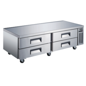72" Stainless Steel Refrigerated Chef Bases with Drawers