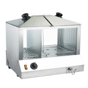 18" Hotdog Steamer and Bun Warmer – 100 hotdogs and 48 buns capacity