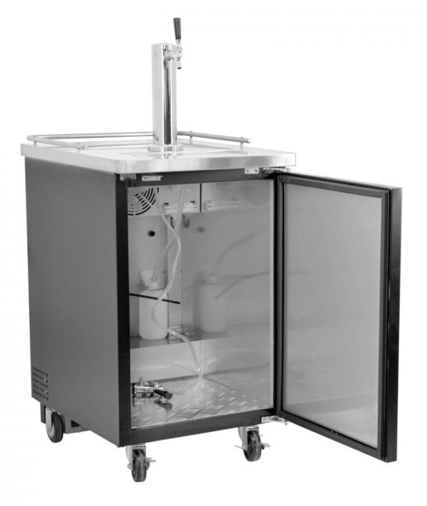 24″ Single Solid Door Kegerator / Beer Dispenser with 1 Tap – 6.5 cu.ft. Capacity - Image 2