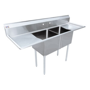 Double Sink 24" x 24" with 2 drainboards