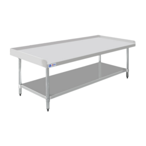 30″ x 72″ Stainless Steel Equipment Stand with Galvanized Undershelf and Legs