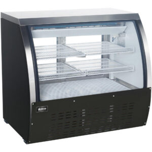 36″ Floor Refrigerated Showcase with Black Coated Steel Exterior