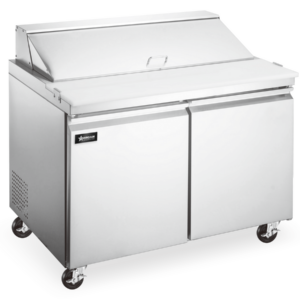 36″ Refrigerated Prep Table, 2 Doors, 9 cu.ft. Capacity