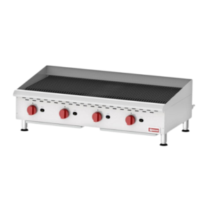 Elite 48″ Countertop Radiant Gas Charbroiler, 4 Burners, 160,000 BTU