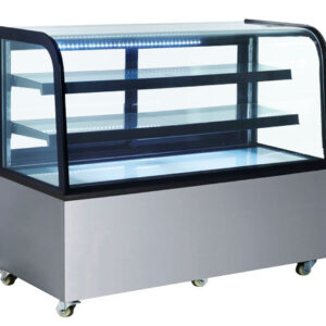 60" Curved Edge Refrigerated Floor Display Case with 17.7 cu.ft/500 L Capacity