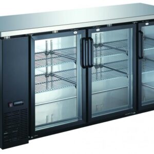 73" Triple Glass Door Back Bar Cooler with 19.6 cu. ft. Capacity