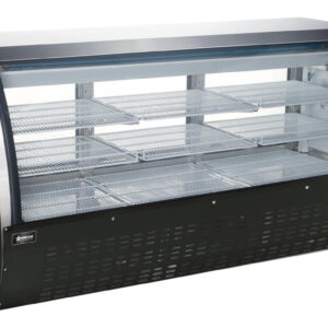 82″ Floor Refrigerated Showcase with Black Coated Steel Exterior