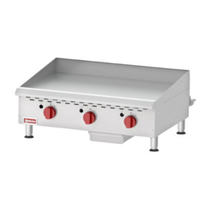 Elite 36" Countertop Gas Griddle 3 Burners with Thermostatic Control – 90,000 BTU