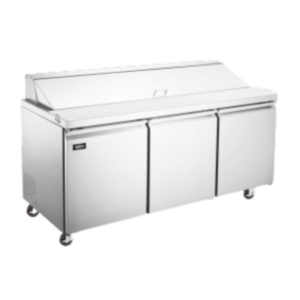 70″ Refrigerated Prep Table, 3 Doors, 15.5 cu.ft. Capacity